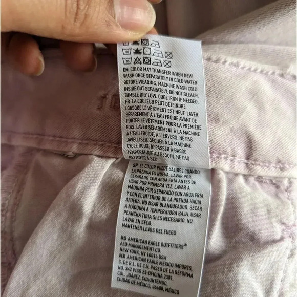 American Eagle Next Level Stretch Jegging Jeans Size 6L Light Pink Slim Leg - Picture 7 of 11